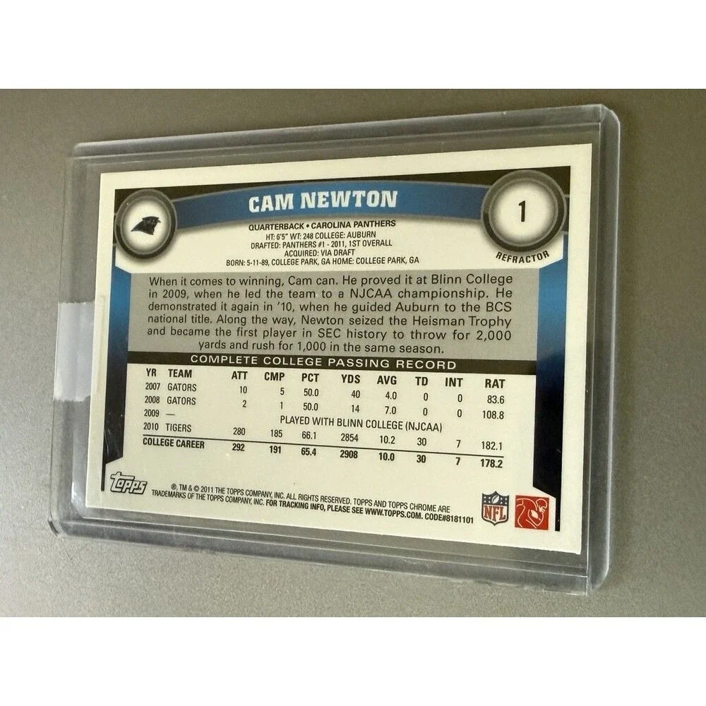 2011 Topps Chrome - Cam Newton #1 Refractor (RC)